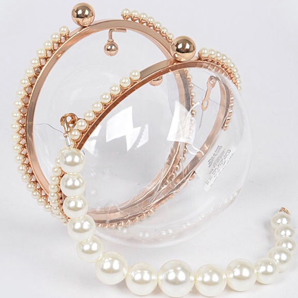 COPY - PEARL ROUND CLEAR CLUTCH - Picture 3 of 3